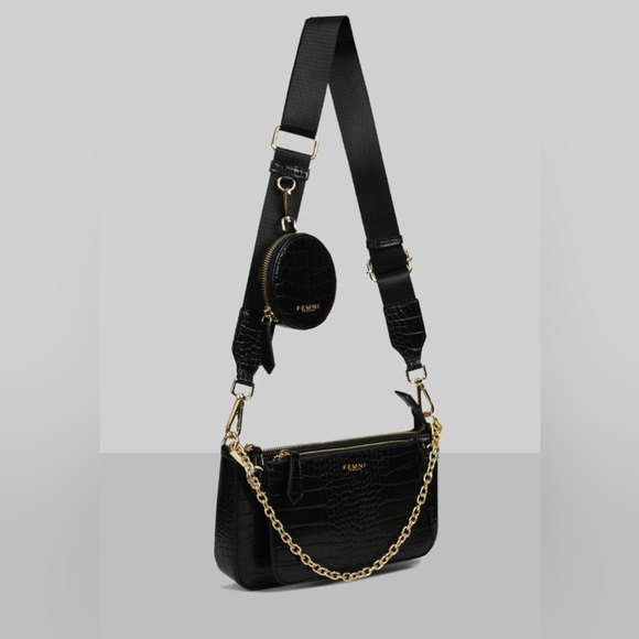 FEMNI LONDON MULTI POUCH CROSSBODY BAG - BLACK - Picture 6 of 8